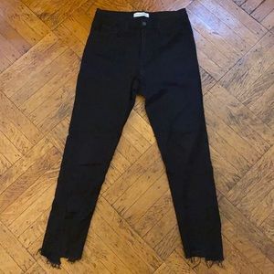 Flying Monkey Black Slit Hem Jeans Sz 28